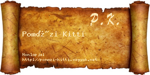 Pomázi Kitti névjegykártya